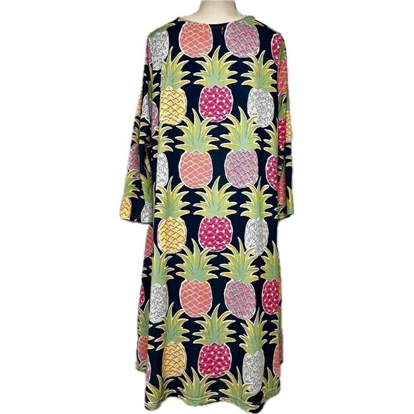 Simply Southern Pineapple Multicolor Dress With Pockets Size Medium - Picture 2 of 7